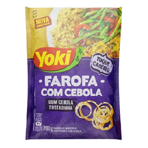 FAROFA DE MANDIOCA CEBOLA YOKI PACOTE 200G