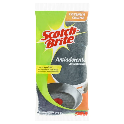 ESPONJA AZUL COZINHA ANTIADERENTE SCOTCH BRITE 3 UNIDADES