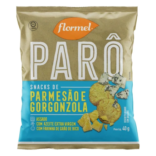 BISCOITO FLORMEL SNACK PARMESÃO E GORGONZOLA 40G