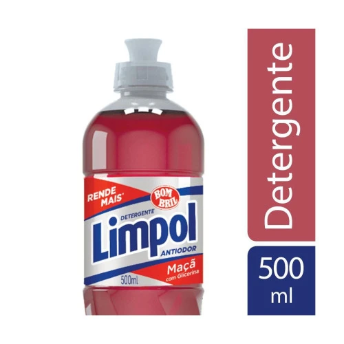 DETERGENTE LÍQUIDO LIMPOL DE MAÇÃ 500ML