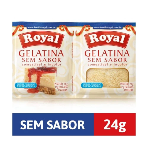 GELATINA EM PÓ SEM SABOR INCOLOR ROYAL 24G