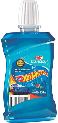 EXAGUATÓRIO BUCAL INFANTIL HOT WHEELS SABOR TUTTI FRUTTI 250ML CONDOR