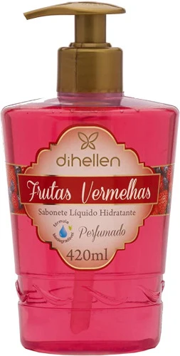 SABONETE LÍQUIDO FRUTAS VERMELHAS DI HELLEN COSMÉTICOS
