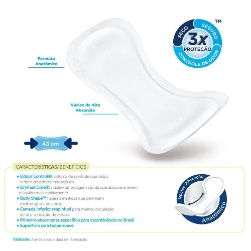 ABSORVENTE PARA INCONTINÊNCIA URINÁRIATENA LADY DISCREET SUPER 8 UNIDADES