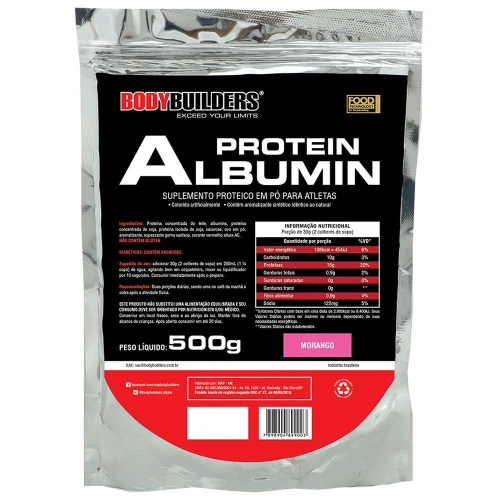 ALBUMIN MORANGO 454G BODY BUILDERS