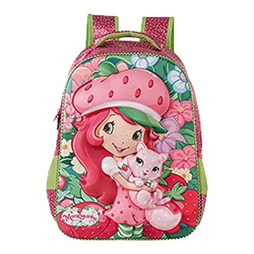 MOCHILA INFANTIL GRANDE MORANGUINHO FURRY FRIENDS ROSA XERYUS
