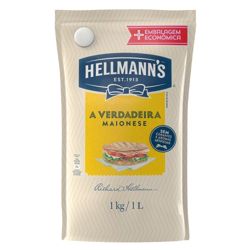 MAIONESE HELLMANNS SACHÊ 1KG EMBALAGEM ECONÔMICA