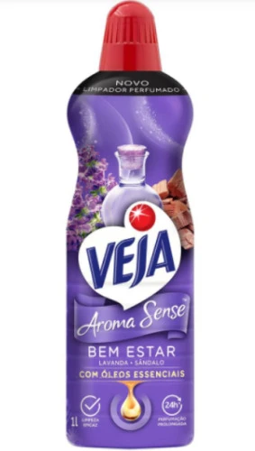 LIMPADOR MULTIUSO LAVANDA E BEM ESTAR VEJA PERFUMES FRASCO 1L