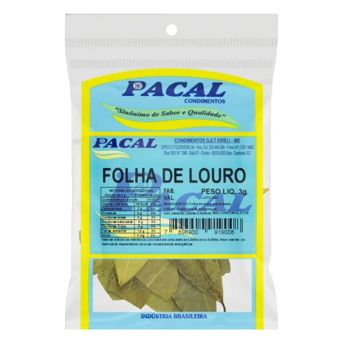 FOLHA DE LOURO PACAL PACOTE 3G