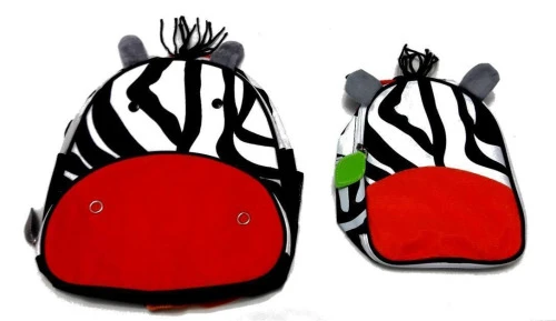 KIT MOCHILA + LANCHEIRA INFANTIL ANIMAIS ZOO - ZEBRA