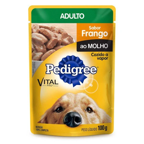RAÇÃO ÚMIDA PEDIGREE ADULTO FRANGO AO MOLHO 100G 100G