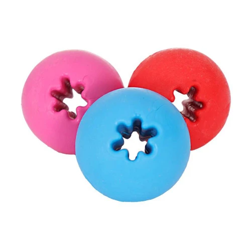 BRINQUEDO PARA CÃES BOLA DE BORRACHA MACIÇA PARA ADESTRAMENTO FURACÃO CORES SORTIDAS