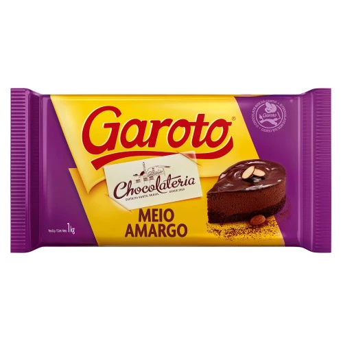 CHOCOLATE COBERT GAROTO MEIO AMARGO 1KG