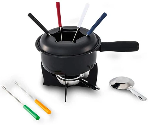CONJUNTO PARA FONDUE COM 10 PECAS BRINOX PRETO