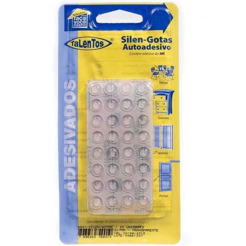 SILEN GOTAS 2X7MM 4901 18 PEÇAS TRANSPARENTE