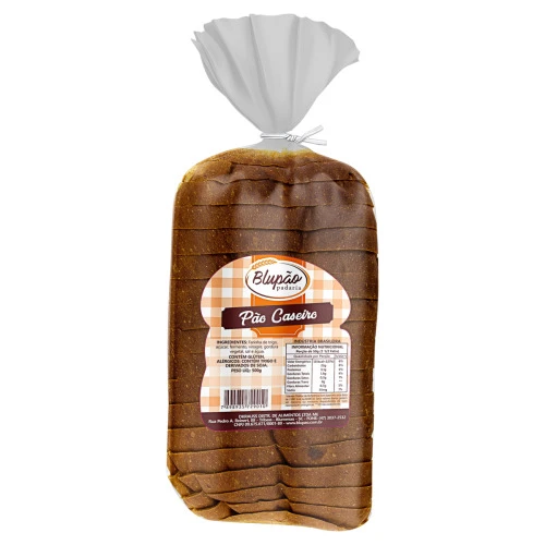 PÃO CASEIRO BLUPÃO PACOTE 500G