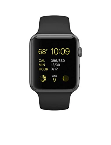 APPLE WATCH SPORT SPACE GREY ALUMINUM CASE BLACK BAND 42MM