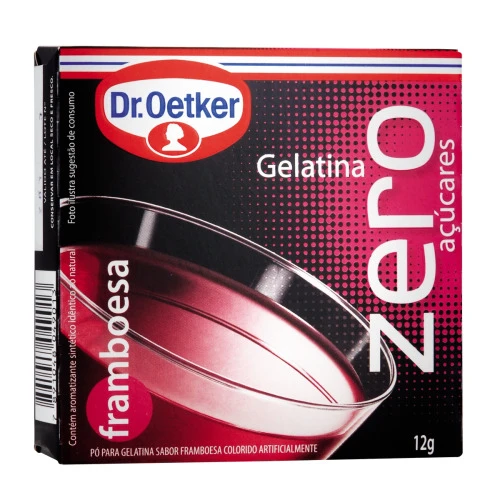 GELATINA EM PÓ SABOR FRAMBOESA ZERO DR. OETKER CAIXA 12G