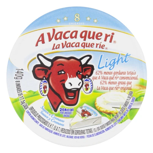 QUEIJO PROCESSADO UHT LIGHT A VACA QUE RI 140G 8 UNIDADES