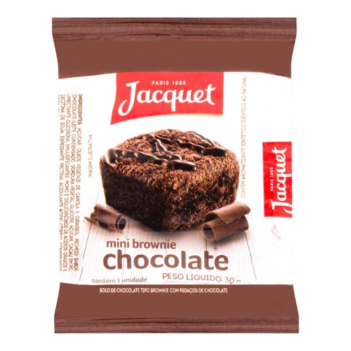 MINI BROWNIE CHOCOLATE JACQUET PACOTE 30G