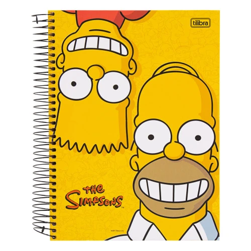 CADERNO CAPA DURA ESPIRAL THE SIMPSONS TILIBRA 200MM X 275MM 200 FOLHAS