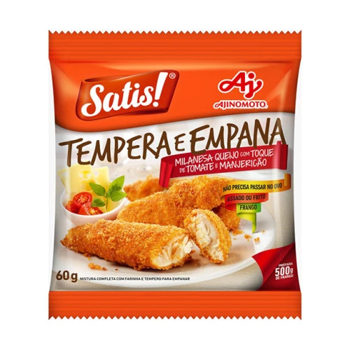 TEMPERO SATIS MILANESA QUEIJO TOMATE E MANJERICÃO