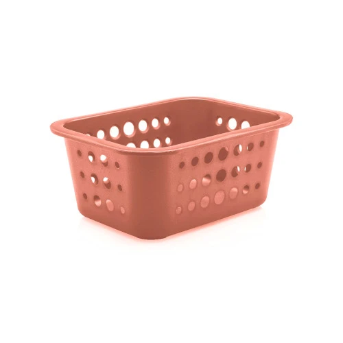 CESTA ORGANIZADORA 1 5L PLÁSTICO TERRACOTA OU