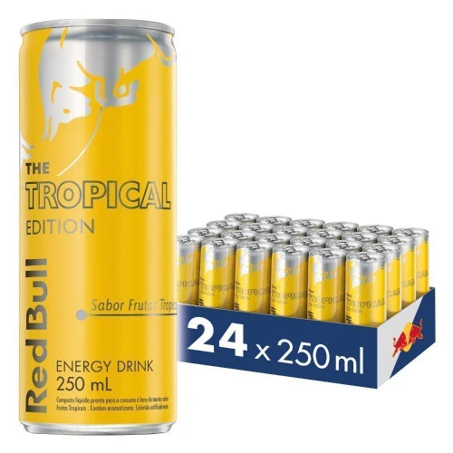 ENERGÉTICO RED BULL ENERGY DRINK, TROPICAL, 250 ML (24 LATAS)
