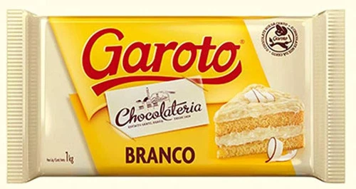 BARRA DE CHOCOLATE BRANCO 1KG GAROTO