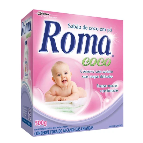 SABÃO EM PÓ ROMA COCO CAIXA 500G