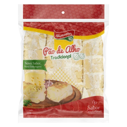 PÃO DE ALHO TRADICIONAL ALIMENTOS 10 PACOTE 300G
