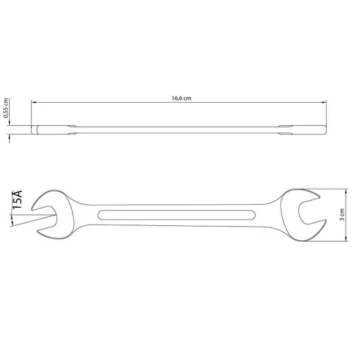CHAVE FIXA 12X13MM CROMADA