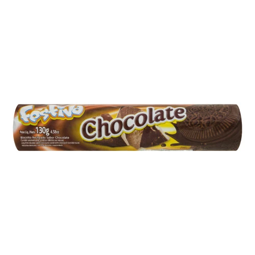 BISCOITO RECHEADO CHOCOLATE FESTIVA PACOTE 130G