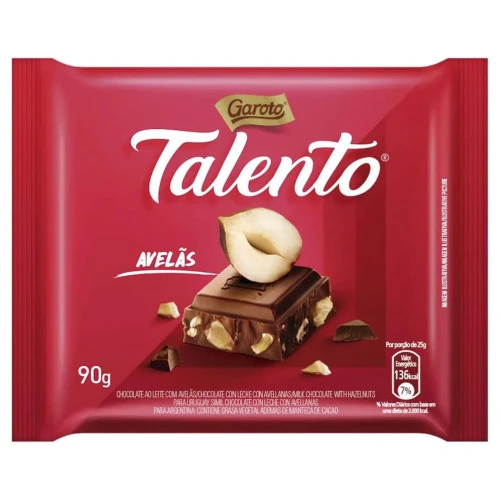 CHOCOLATE GAROTO TALENTO AVELÃS 25G