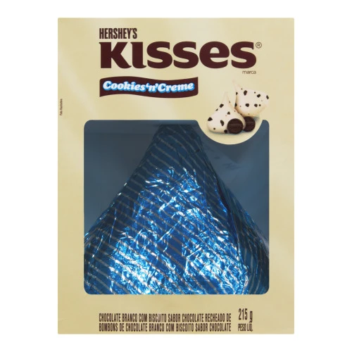 CHOCOLATE BRANCO COOKIES N CREME HERSHEY S KISSES CAIXA 215G