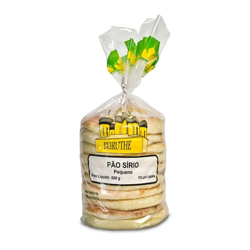PÃO SIRIO PEQUENO 10 UNIDADES BEIRUTHE 500G
