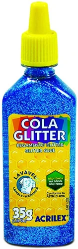 COLA GLITTER ACRILEX 029120204 AZUL