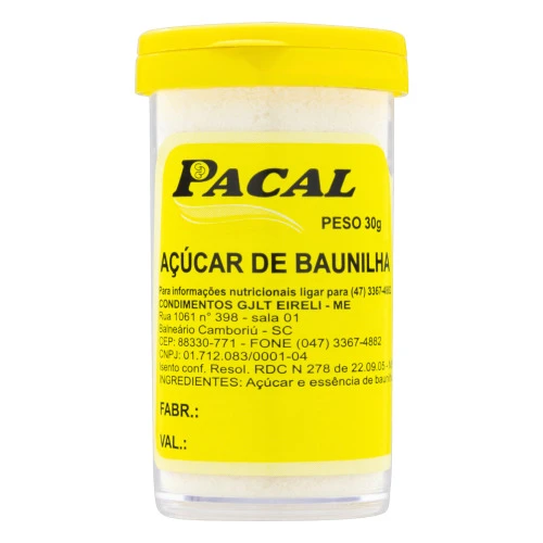 AÇÚCAR DE BAUNILHA PACAL FRASCO 30G