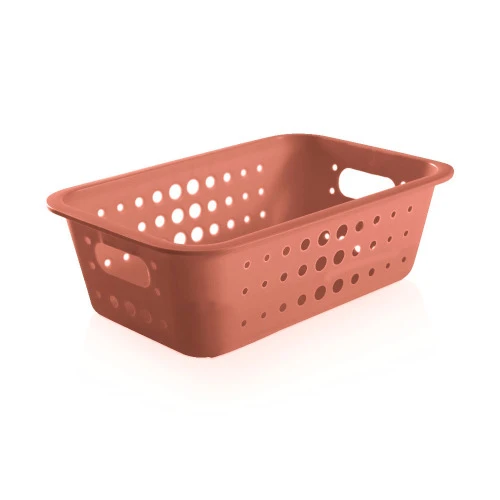 CESTA ORGANIZADORA PLÁSTICO 3L TERRACOTA OU