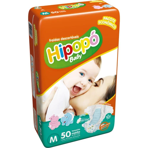 FRALDA HIPOPO BABY ECON COM 50 M