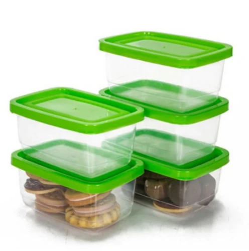 CONJUNTO 5 POTES ERCA PLAST MINI RETANG