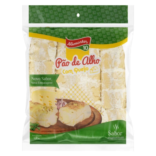 PÃO DE ALHO QUEIJO ALIMENTOS 10 PACOTE 320G