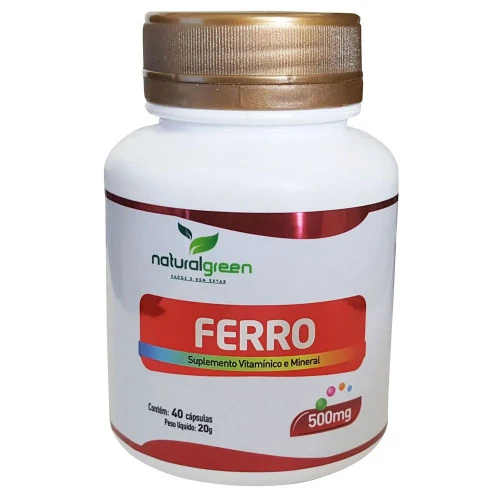 FERRO 40 CAPS 500MG NATURAL GREEN