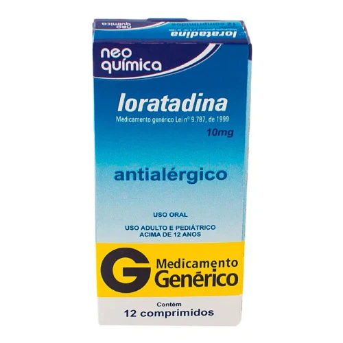 LORATADINA 10MG GENÉRICO NEO QUÍMICA 12 COMPRIMIDOS