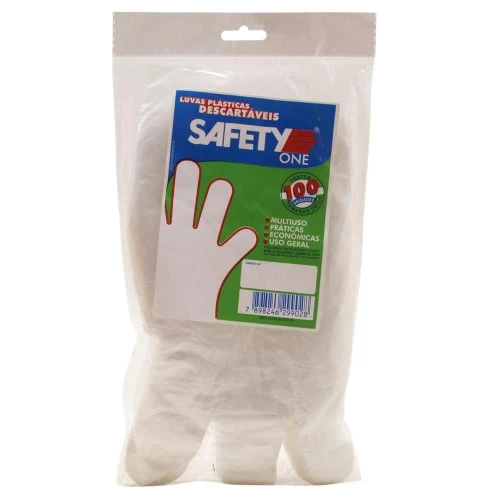 LUVA SAFETY COM 100 UND