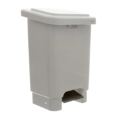 LIXEIRA RETANGULAR BRANCA COM PEDAL CAPACIDADE 100 LITROS