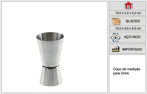 COPO MEDIDOR RAVI PARA DRINK INOX IXB0410