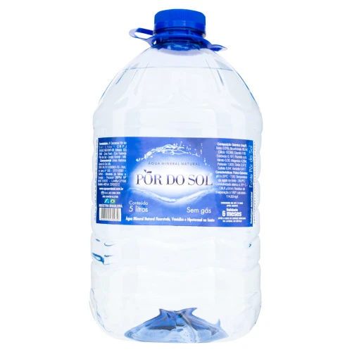 ÁGUA MINERAL NATURAL SEM GÁS PÔRDO SOL GALÃO 5L