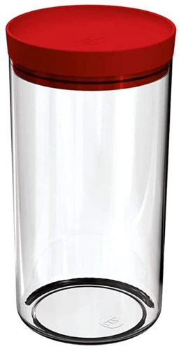 POTE PORTA MANTIMENTOS TRANSPARENTE TAMPA VERMELHO 1 9 LTS