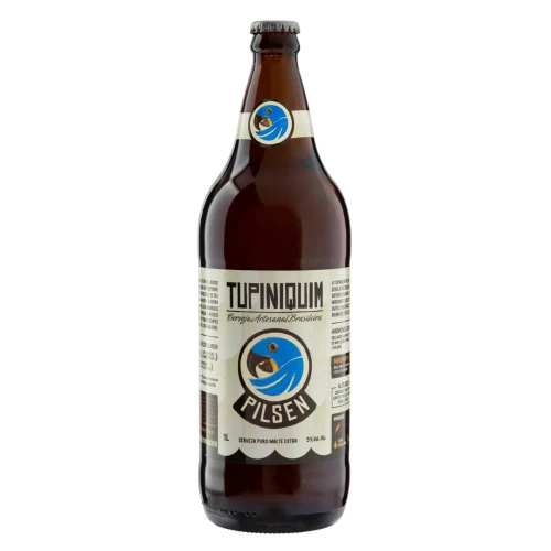 CERVEJA PILSEN PURO MALTE TUPINIQUIM GARRAFA 1L